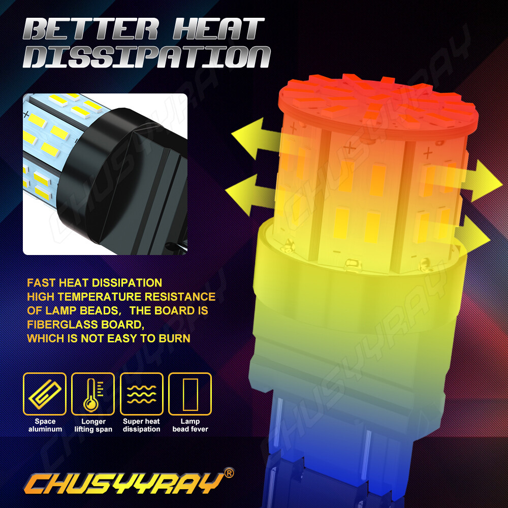 PAIR 3157 3156 LED REVERSE BACKUP LIGHT BULBS 1000LM SUPER BRIGHT 6000K WHITE