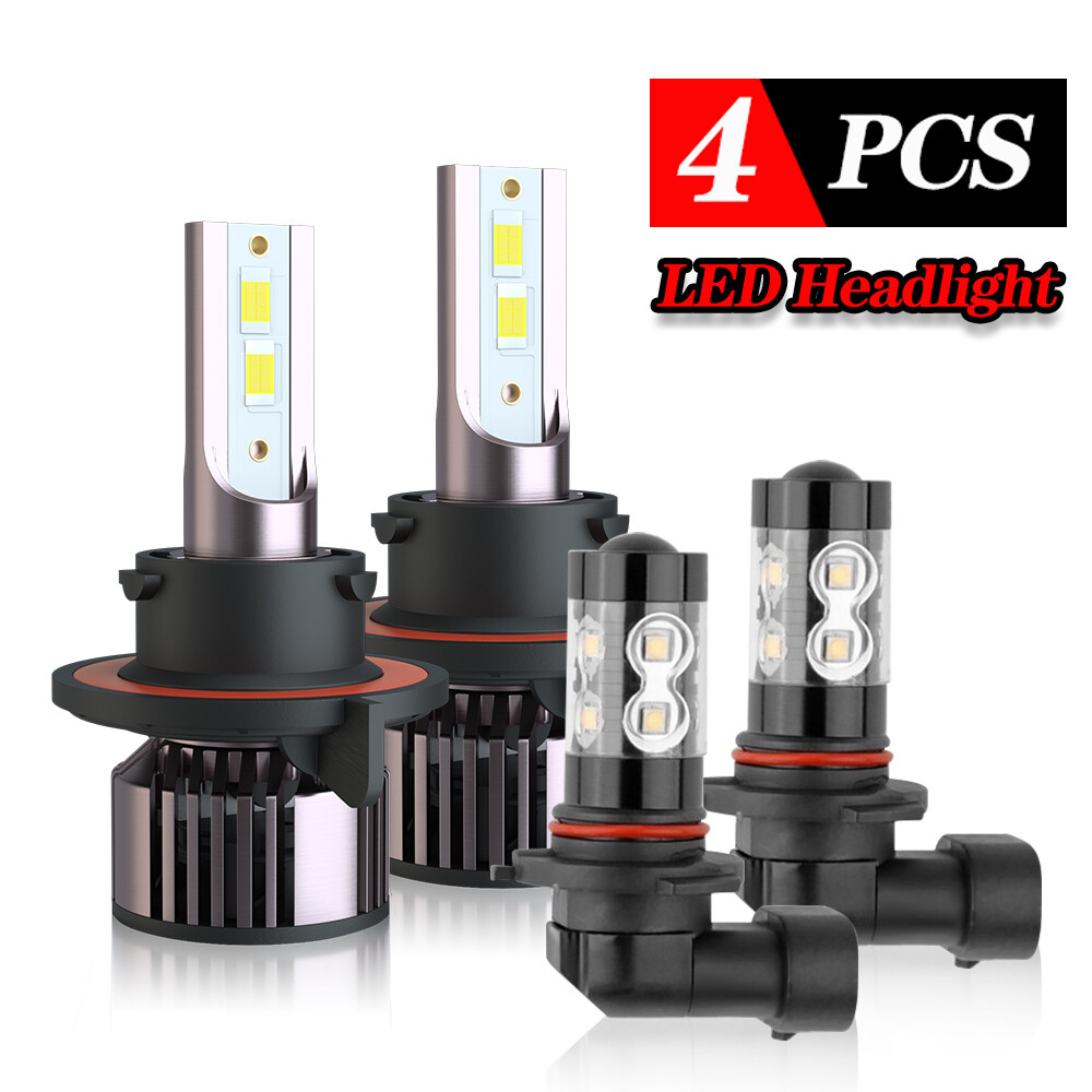 H13 9145 Combo Kit LED Headlight Fog Light Bulb for Ford F150 2004-2014