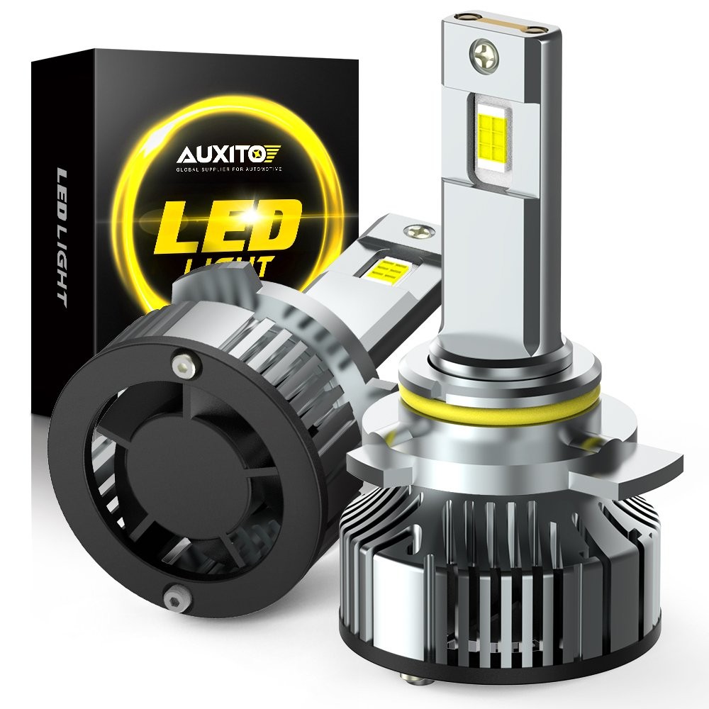 2PCS 9012 HIR2 LED Headlight Bulbs 6500K Cool White 24000LM 1:1 Size Y19 Series