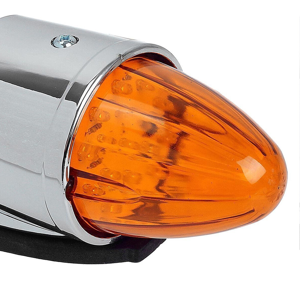 LED Amber Torpedo Cab Marker Roof Running Top Light Lamps For Kenworth Peterbilt
