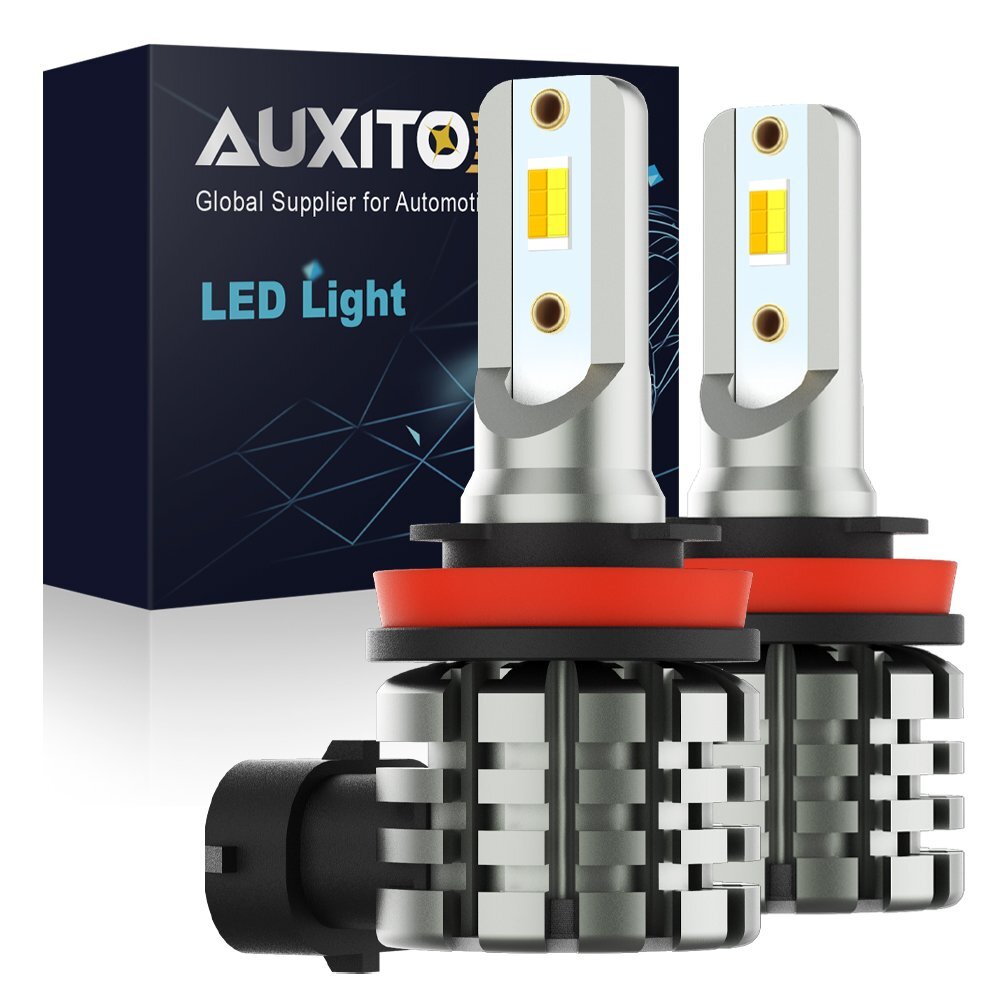 2PCS H11 H9 H8 Dual Color Switchback White Yellow CSP LED Fog Light Bulbs 30W US