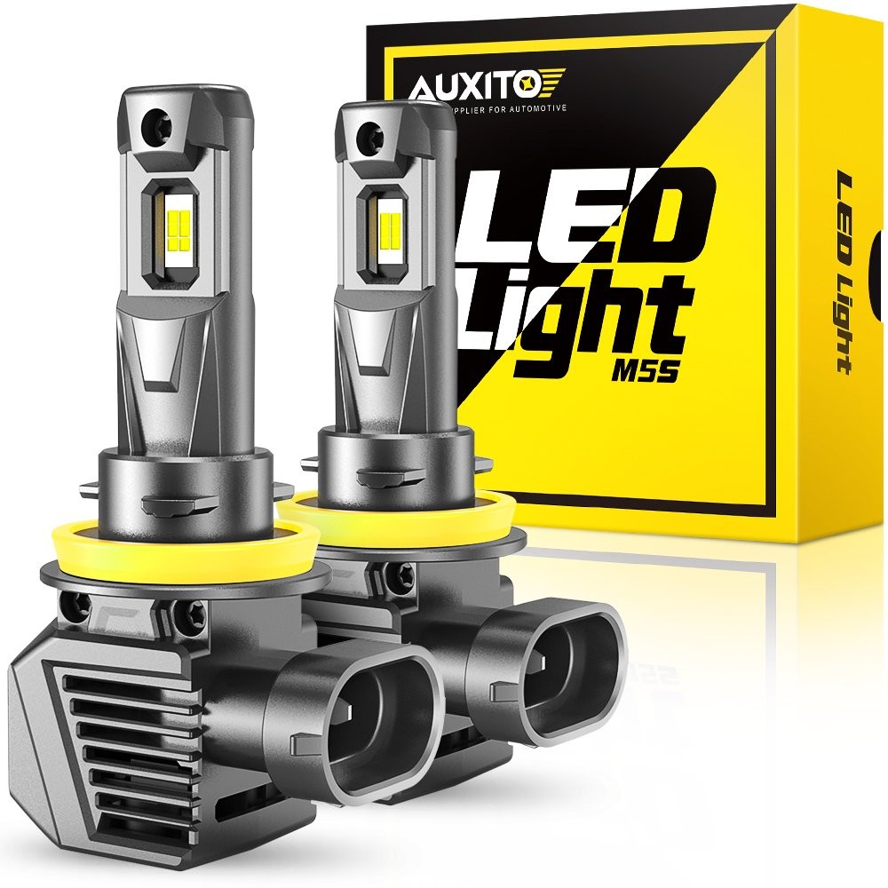 45W 30000LM 2 Sides H11 12LED Headlight H8 High or Low Beam Bulbs 6000K White 2X