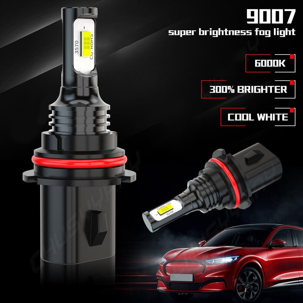 LED Car Headlights Internal Drive Single Beam White Light 2Pcs 50000hrs