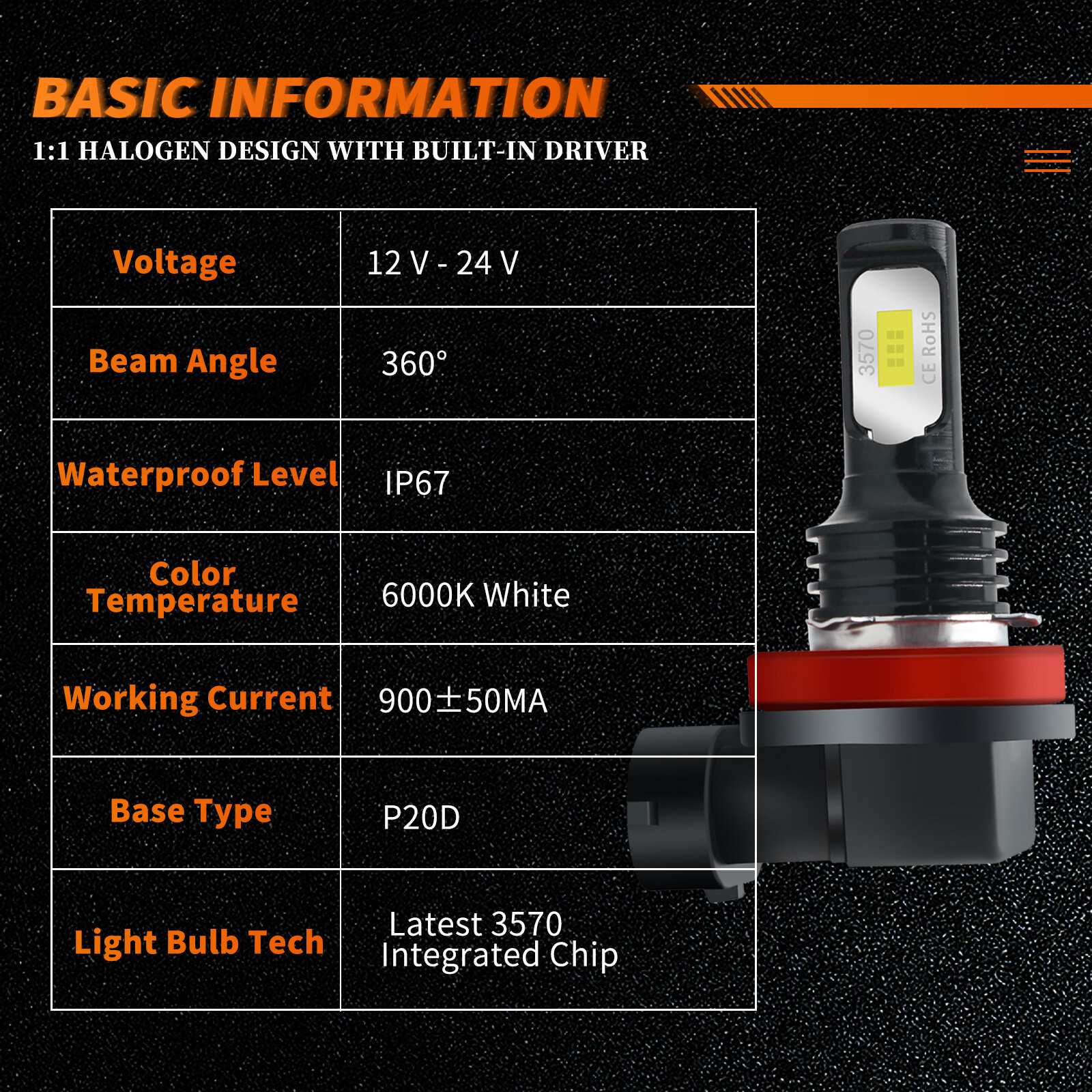 H11 H9 LED Headlight Super Bright Bulbs Kit 8000K White 330000LM High/Low Beam