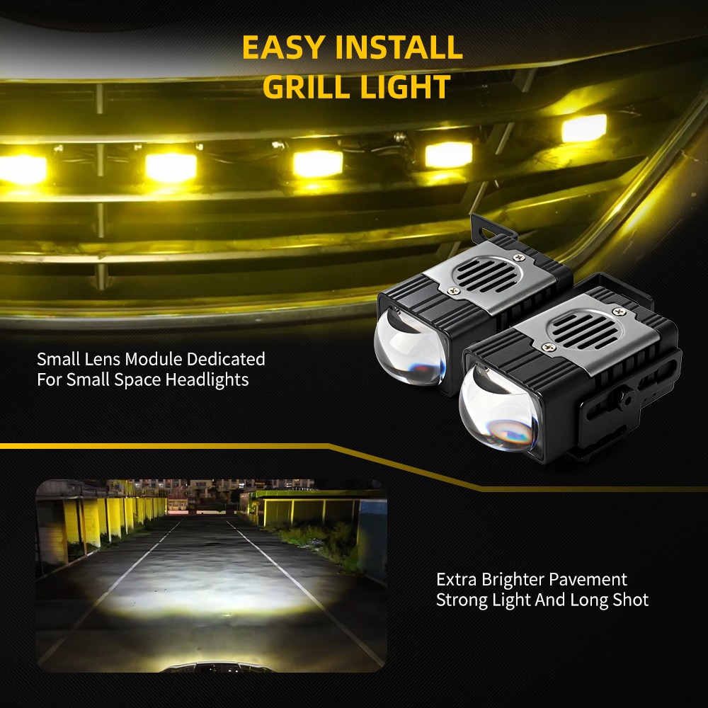 6X 3“ 300W LED Grill Light Pod Car Front Headlight For Ford Pickup Projector
