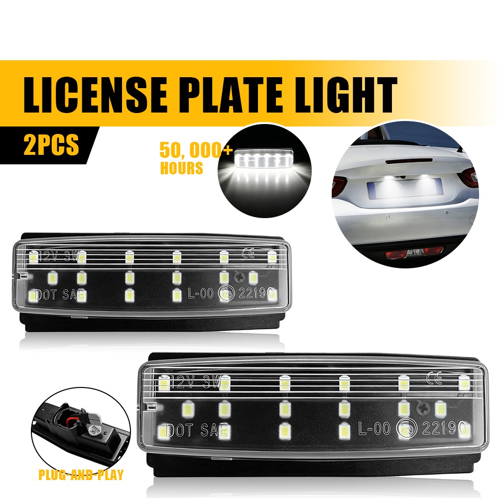 Clear For 2006-2013 2014 2015 Mazda MX-5 Miata White LED License Plate Light EAQ