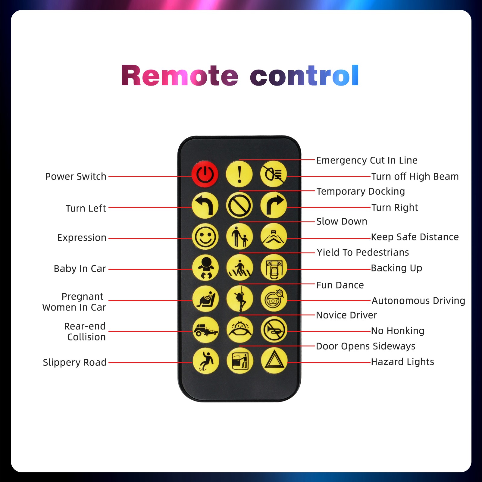 2Pcs Truck Windshield Car Devil Eyes Light APP Remote Smart Eye Lamp Soft Screen