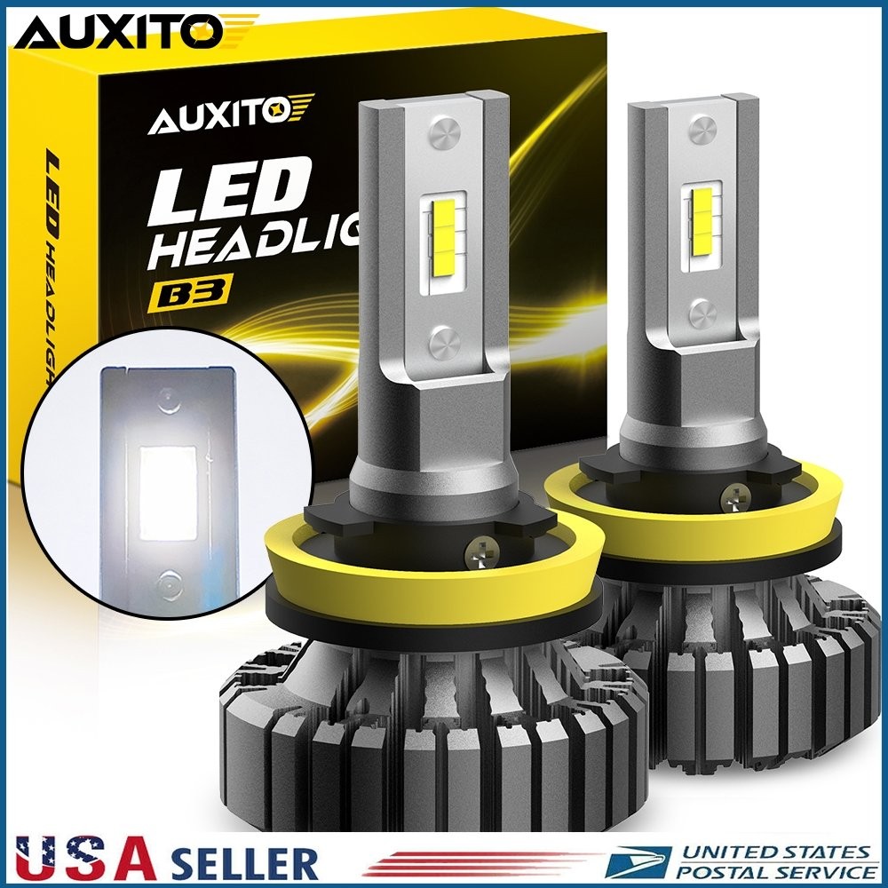 AUXITO H11 LED Headlight Fog Bulbs White Low Beam Conversion Kit 20000LM Bright