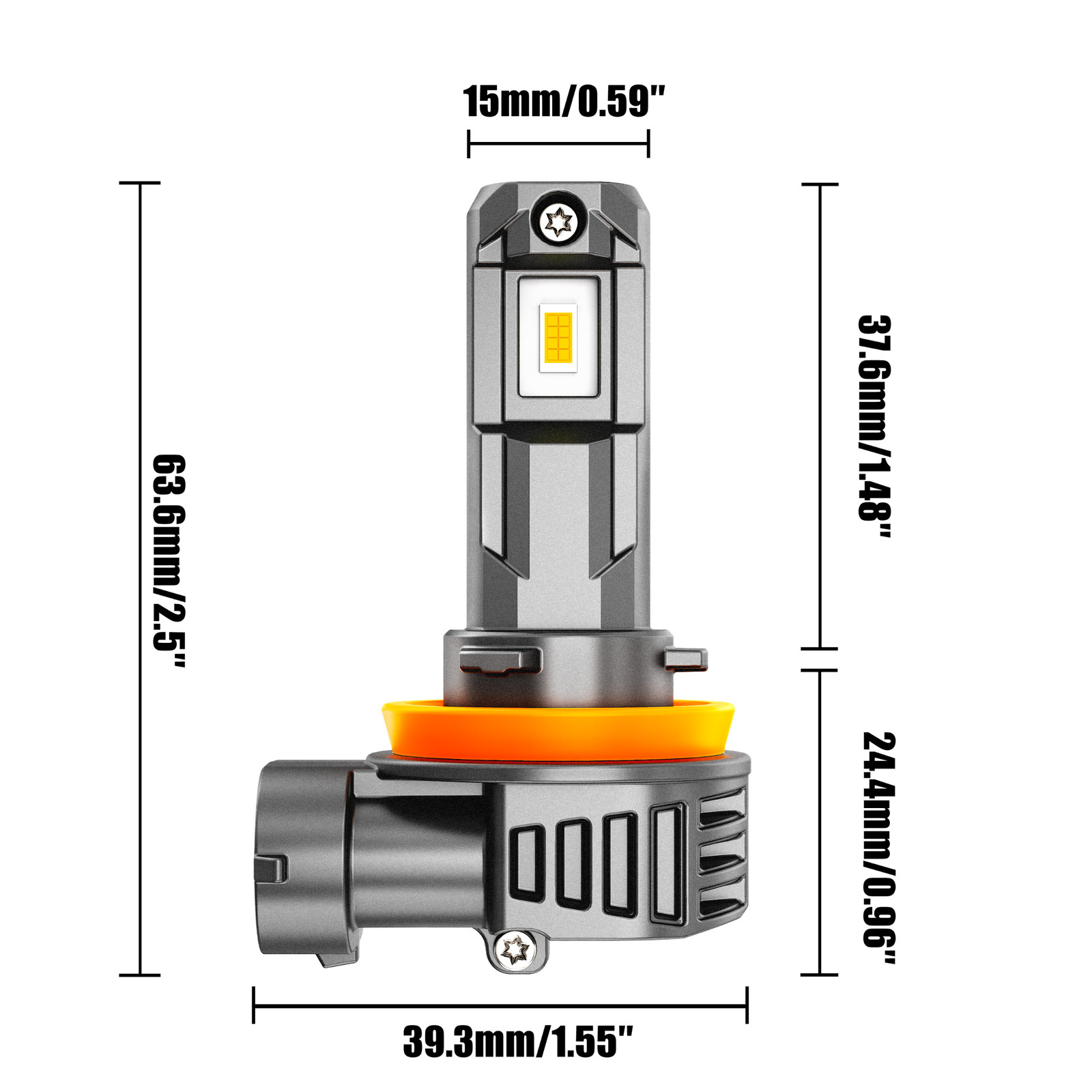 AUXBEAM LED Headlight Fog Bulb 6500K 3000K For Toyota Camry 2007-2012 2013 2014