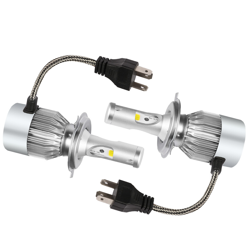 2x H4 9003 LED Headlight Bulbs Conversion Kit High Low Beam 6500K White 720000LM