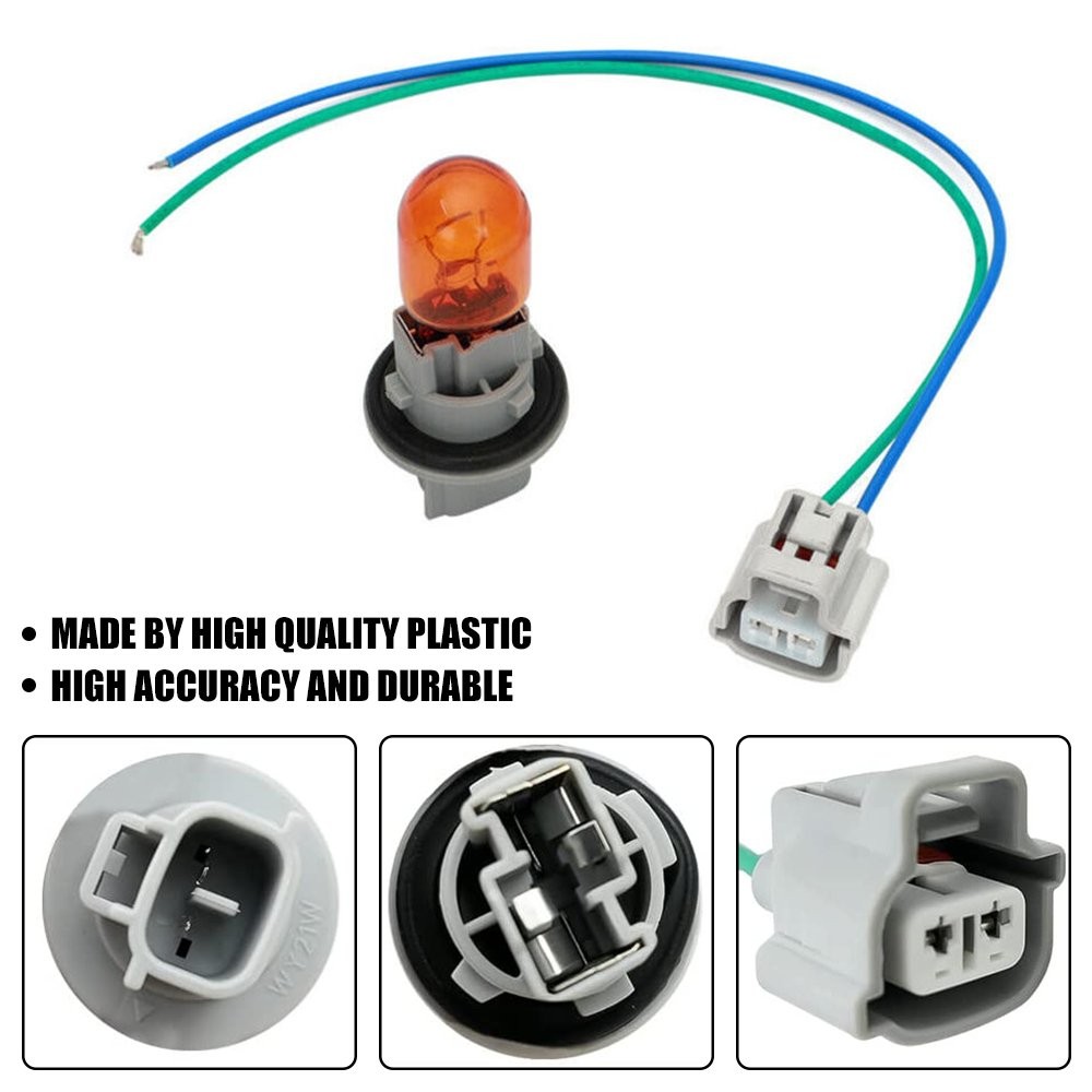Fit Toyota Amber Bulb Brake Socket Turn Signal Light Wire Harness Plug Connector