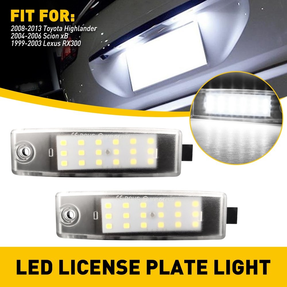 AUXITO 18LED Light License Plate Tag Lamp 6000K For 2008-2013 Toyota Highlander
