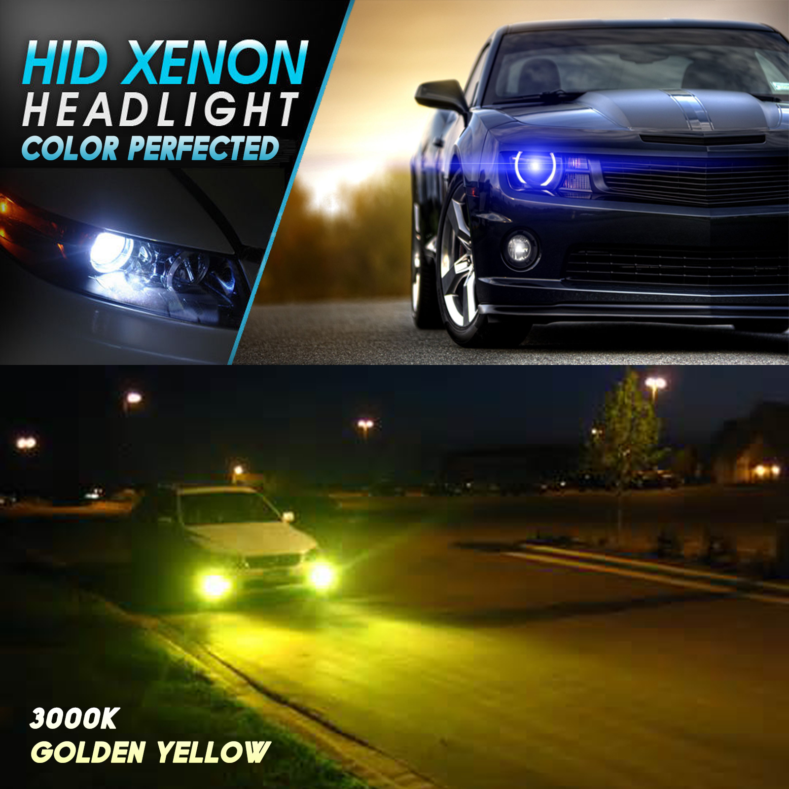 Xentec Xenon HID Kit 35W Dual beam Halogen High + HID Low H13 9008 10000K 10K
