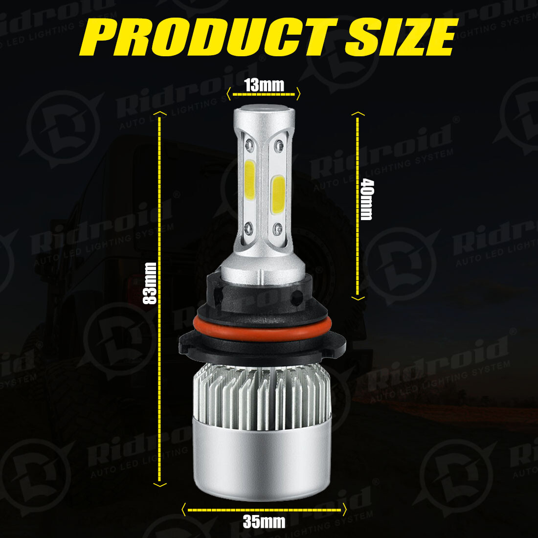 9007 HB5 LED Headlight Conversion Kit 1900W 285000LM HI-LOW Beam Bulbs 6000K