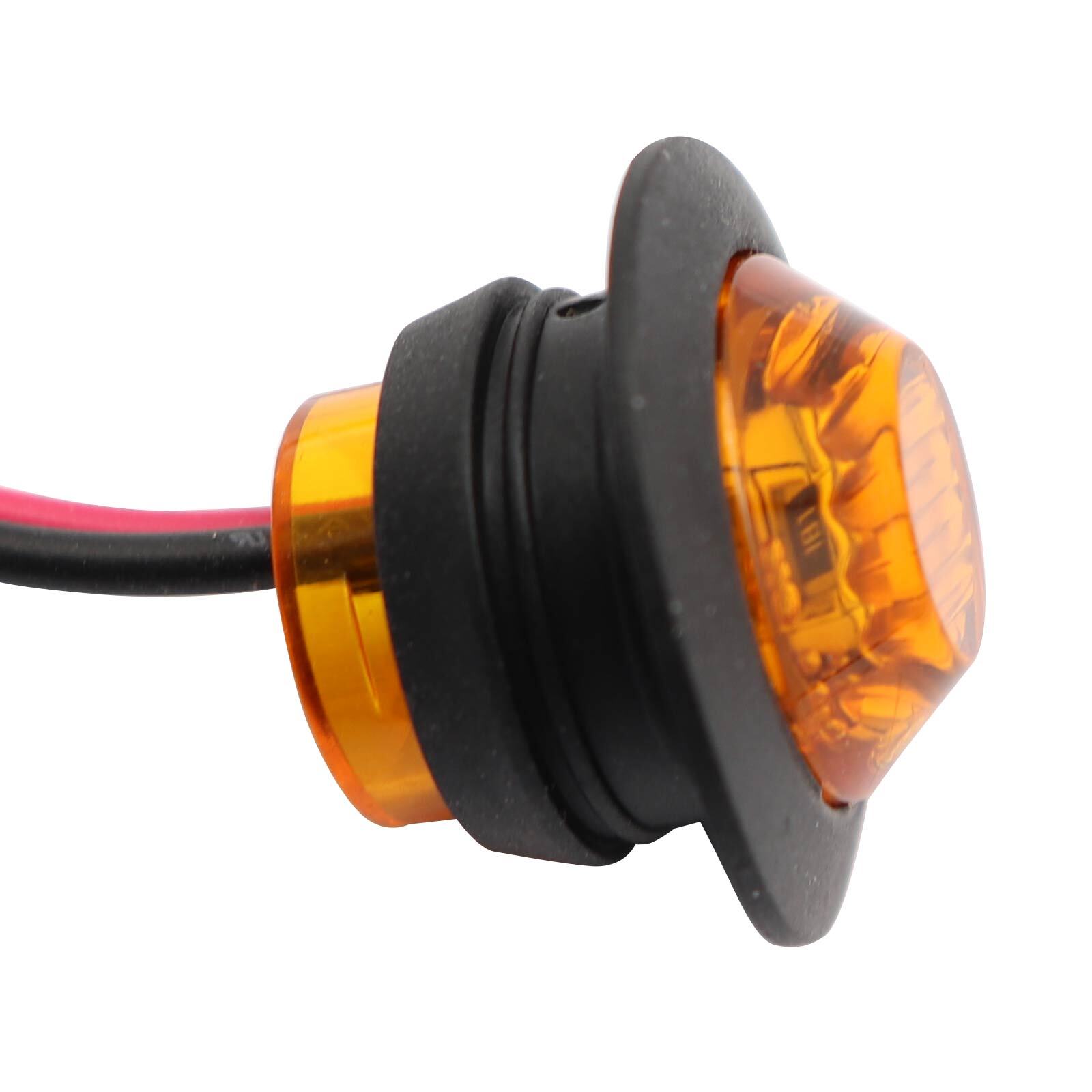 20X Amber 3/4″Round LED Bullet Clearance Side Marker Lights For Truck Trailer