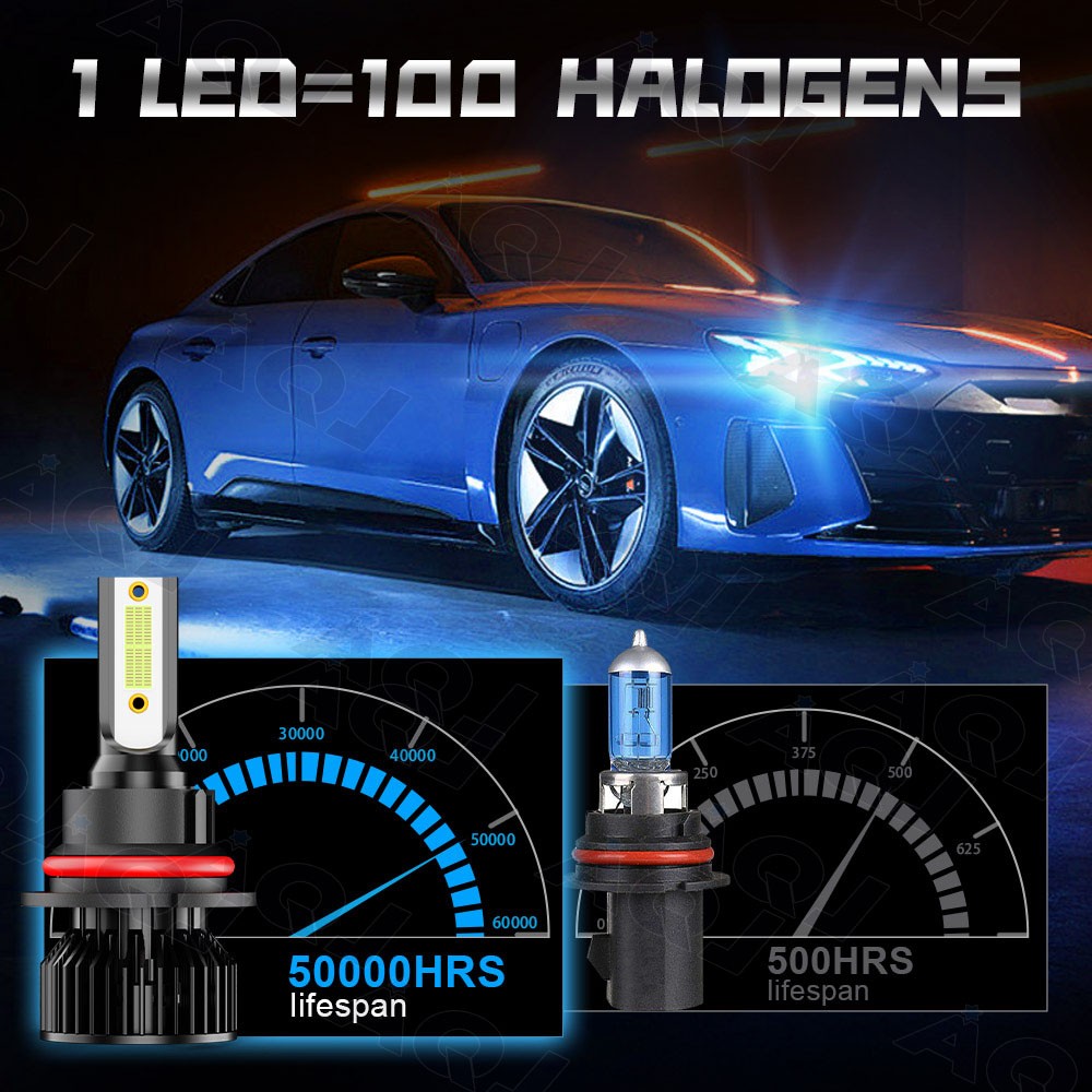 HB5 9007 Hi/Lo BLUE LED Headlight Bulbs Kit for Nissan Pathfinder 2005-2012