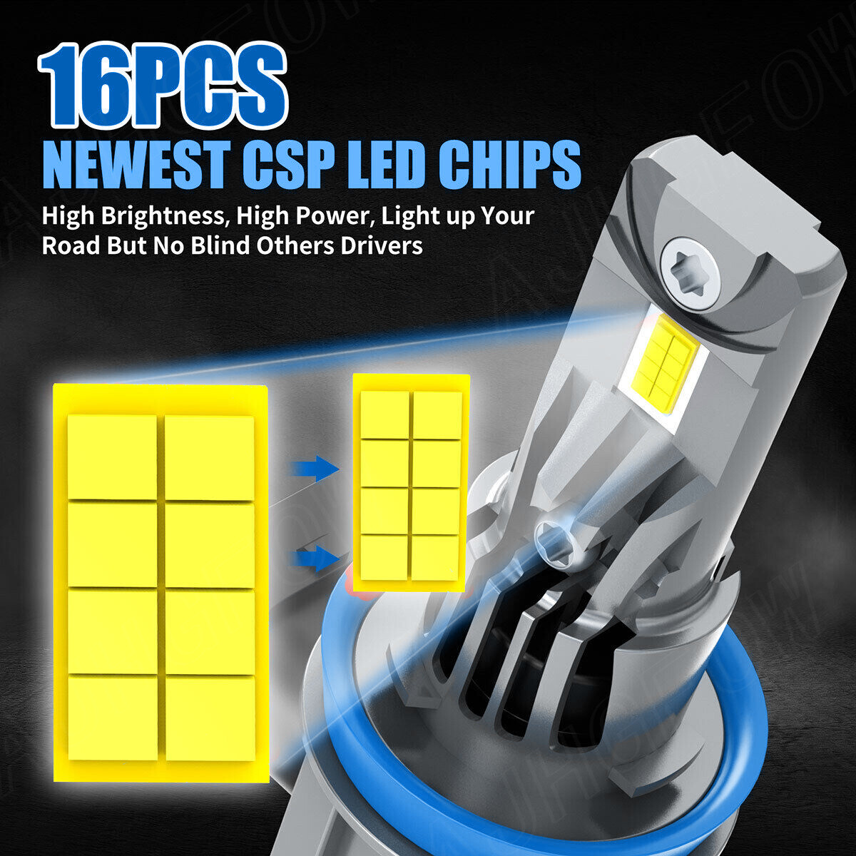 LOW + HIGH Beam For Chevy Silverado 2023 2024 2025 LED Headlight Bulbs H9 H11