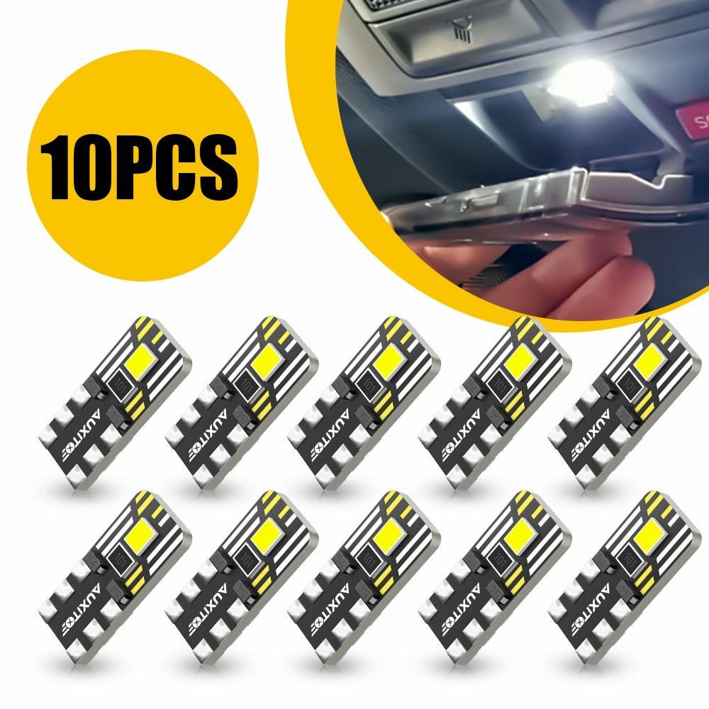 AUXITO T10 194 168 2825 W5W 2-LED License Plate Inside Map Trunk Light 200LM B*