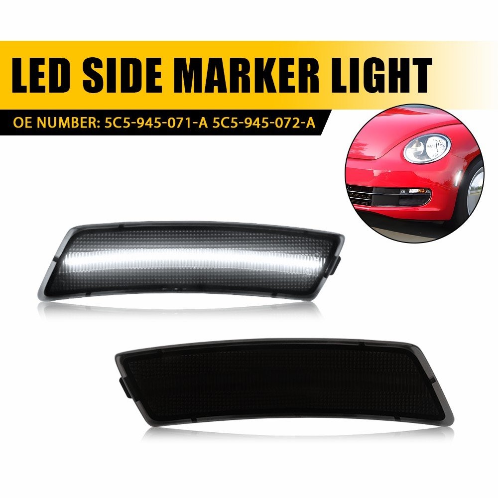 For 2018-2023 Volkswagen Tiguan Front Left&Right White LED Side Marker Light EPU
