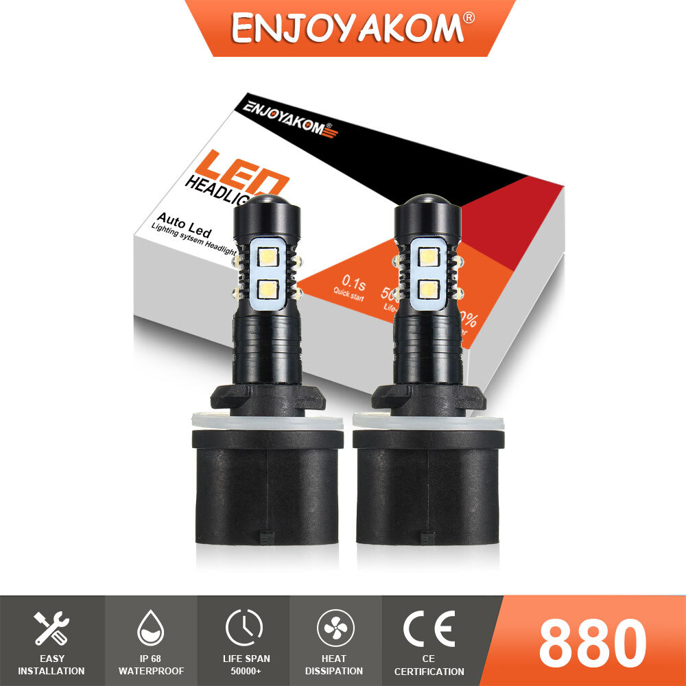 2x Pair 880 899 LED Headlight Bulbs Kit Fog Driving Light Bulb 6000K Super White