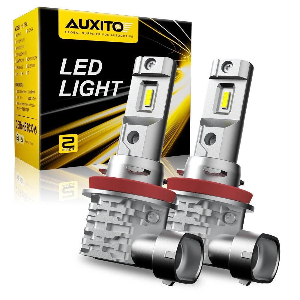 4x AUXITO H11 H8 LED Headlight High Low Beam Bulbs 6500K Copnversion Kit Canbus
