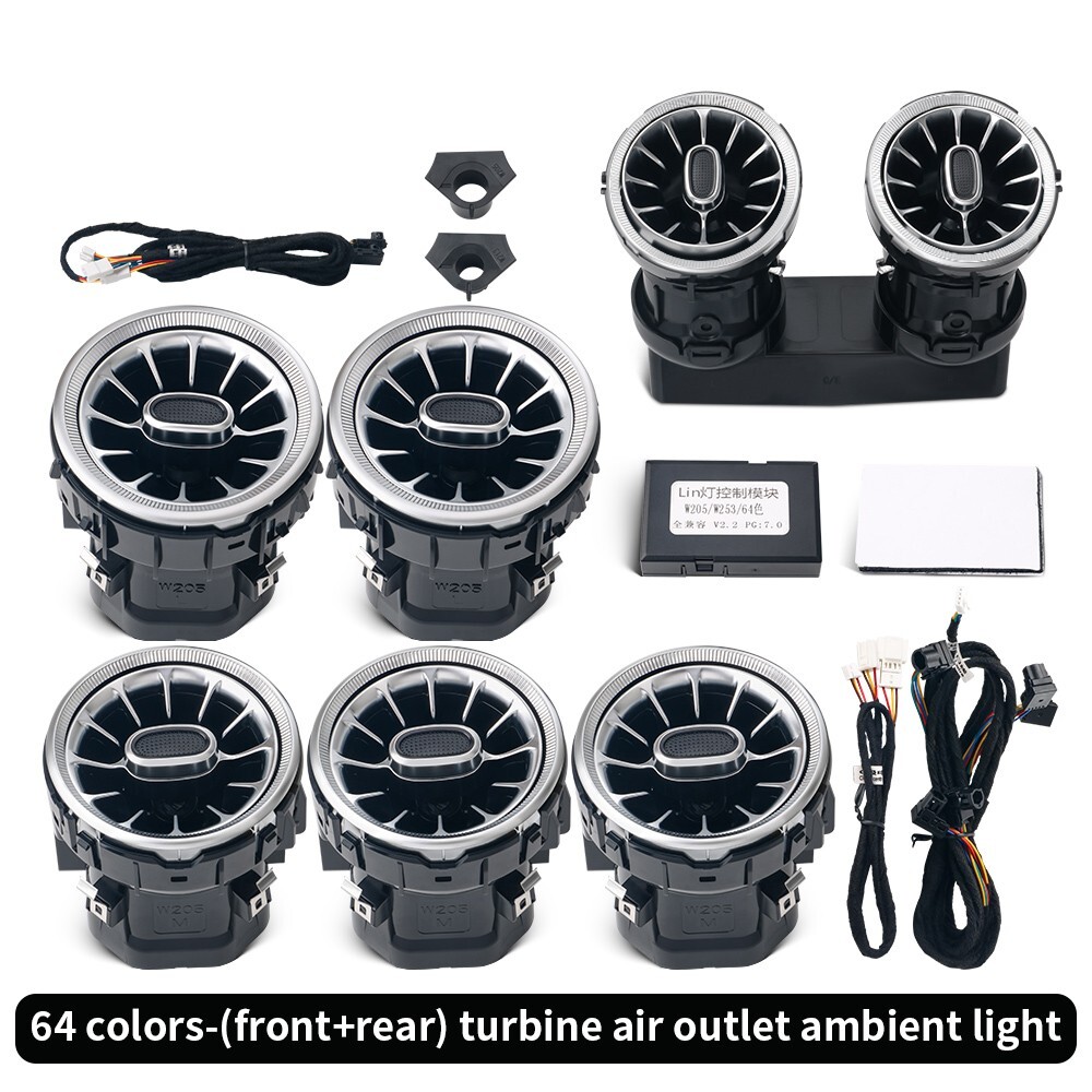 64 Colors Air Vent LED Ambient Light For Mercedes Benz C-Class W205 GLC X253