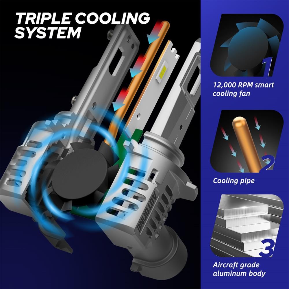 High/Low Beam Super Bright White Kit AUTOONE 9005 HB3 LED Headlight Bulbs 2-10X