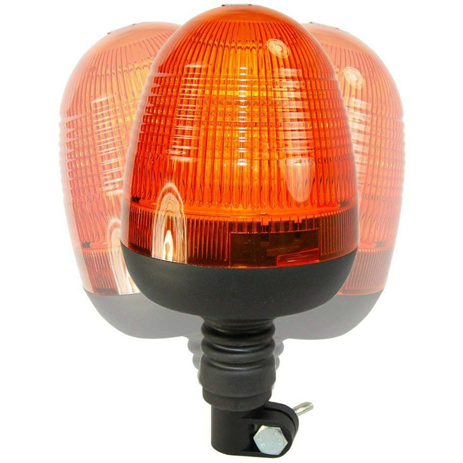 HQRP Amber Mini Beacon 60 LEDs SMD5050 Strobe Light 12V 360 Degrees Flash Lamp
