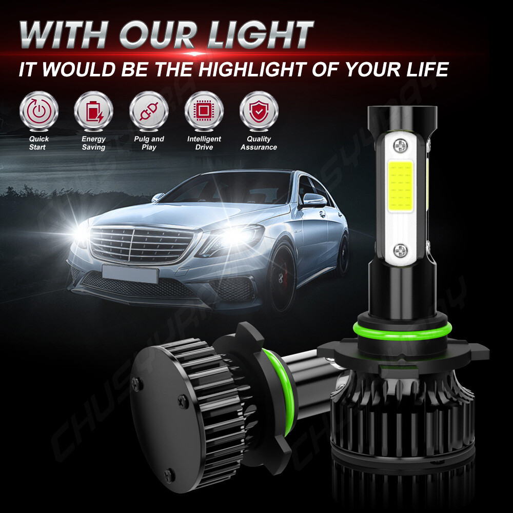 4x For Honda Civic 2006-2011 LED Headlight High Low Beam Bulbs Combo Kit