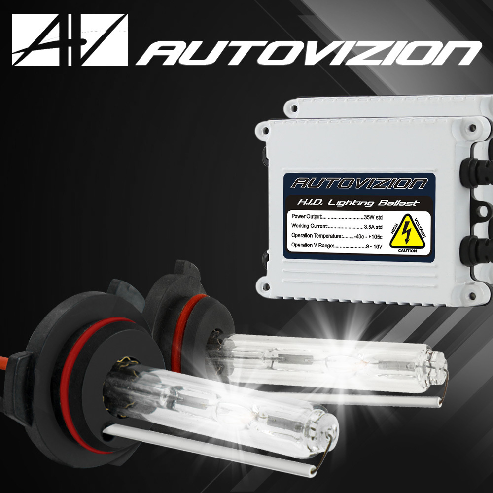 AUTOVIZION Xenon Light 35W SLIM HID KIT 6K 6000K Diamond White H4 H7 H11 9006