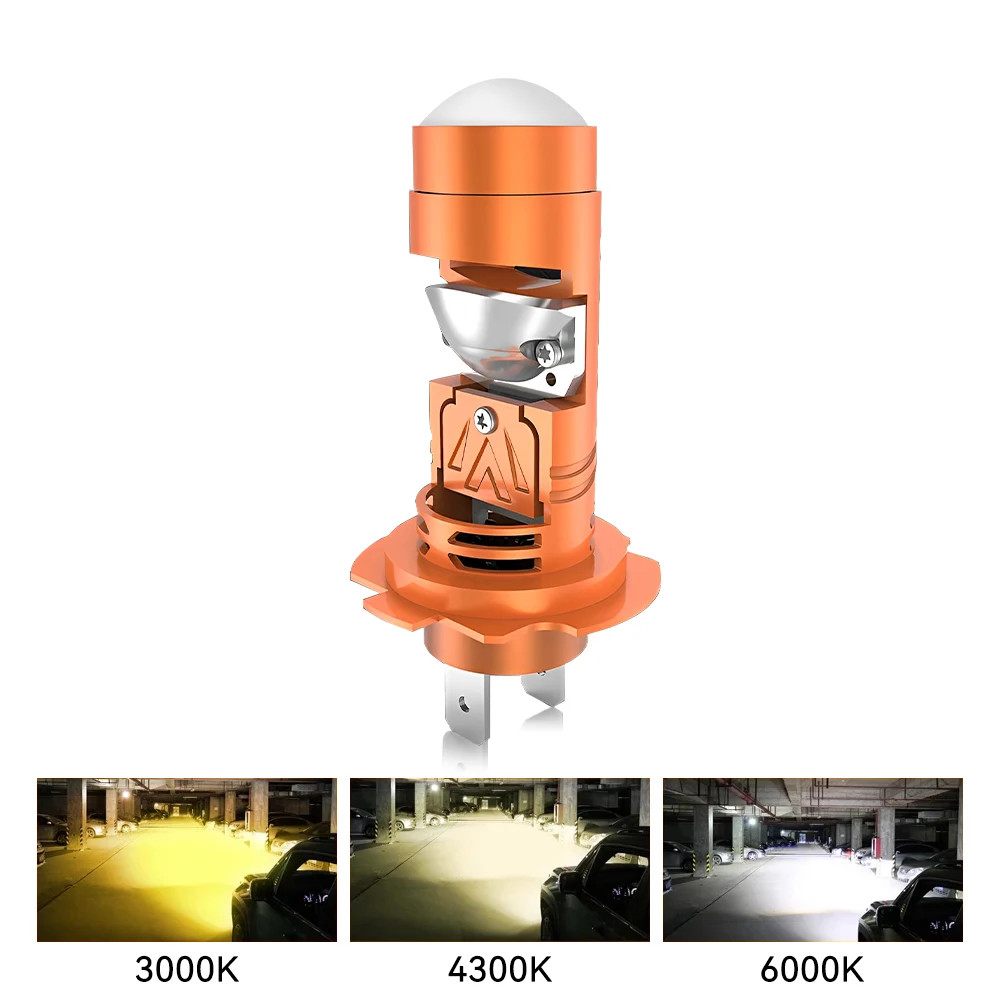 LED Headlight Bulbs H7 6000K 4300K 3000K Mini Projector Lens