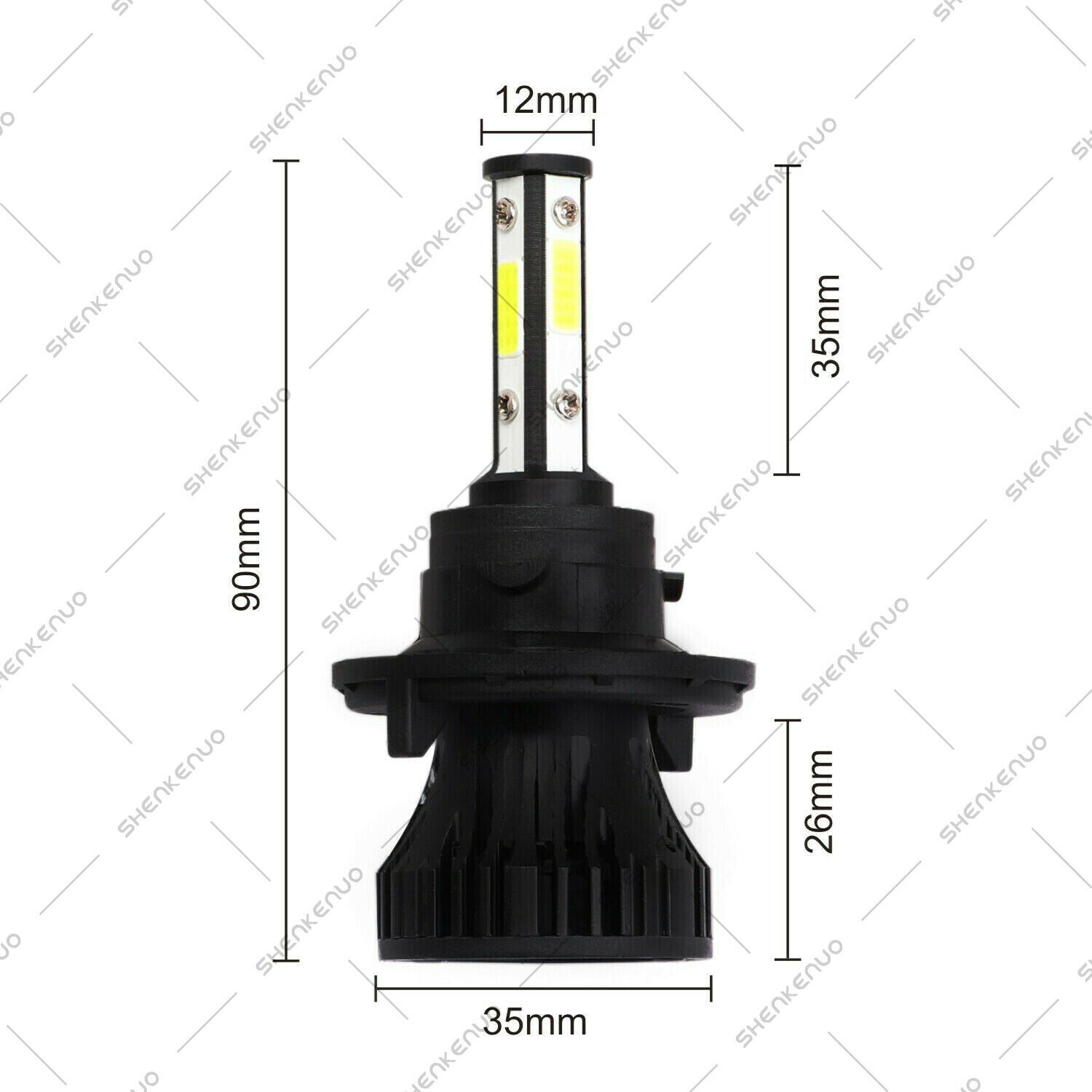For Chrysler Aspen 2007-2009 Combo 9008 H13 9145 LED Headlight Fog Light 4 Bulbs
