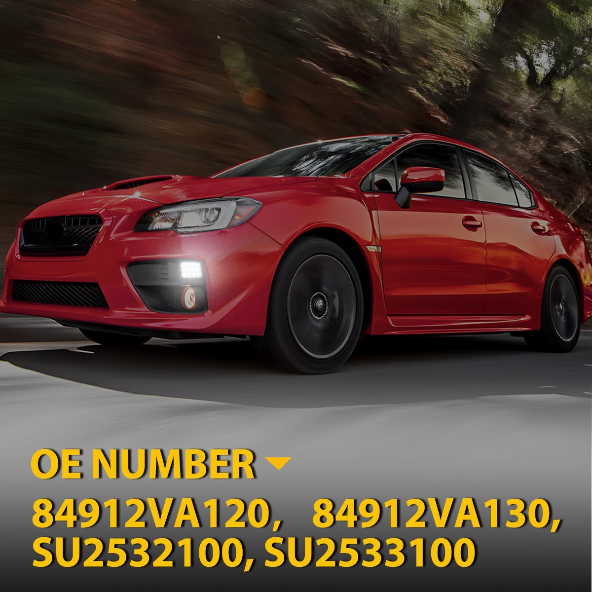 Solid White Sequential Amber LED DRL For Subaru WRX Premium 2015-21 Smoked/Clear