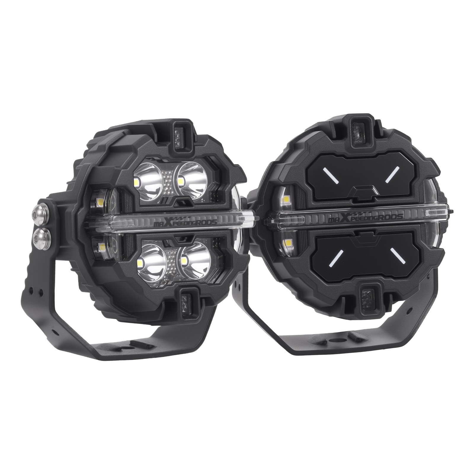 3.5″ LED Pod Lights 160W Spot Beam RGB DRL Side Shooter Driving Light Off Road