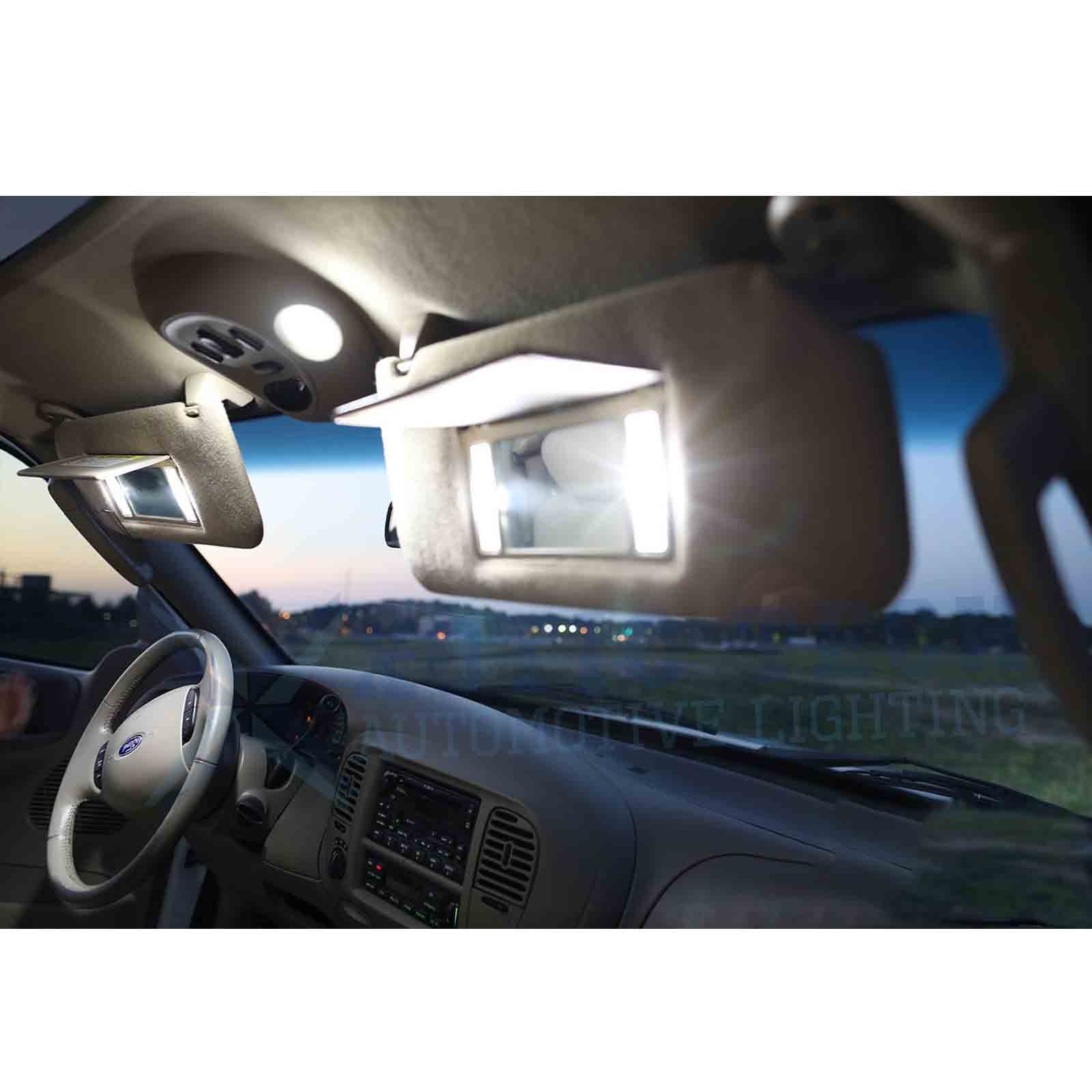 2x Pure White 29MM 6411 Bright 9-SMD LED Fuse Sun Visor Vanity Mirror Light Bulb