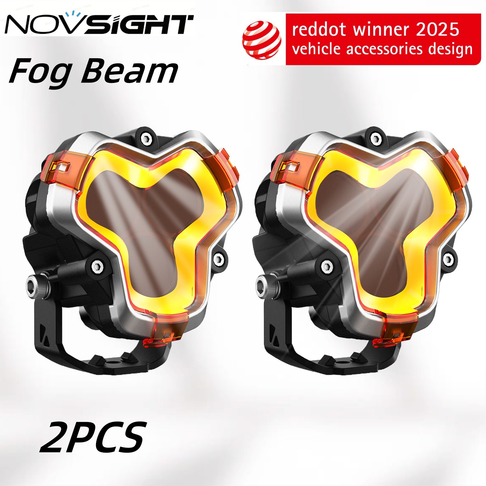 NOVSIGHT 2x 3″ LED Work Pod Lights Offroad Driving Fog Beam Lamp 48W for Truck