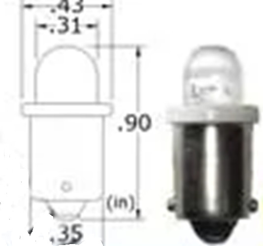 Rebaydo™ 2pcs BA9S LED Bulb 6 to 12 Volt DC Short Round Light