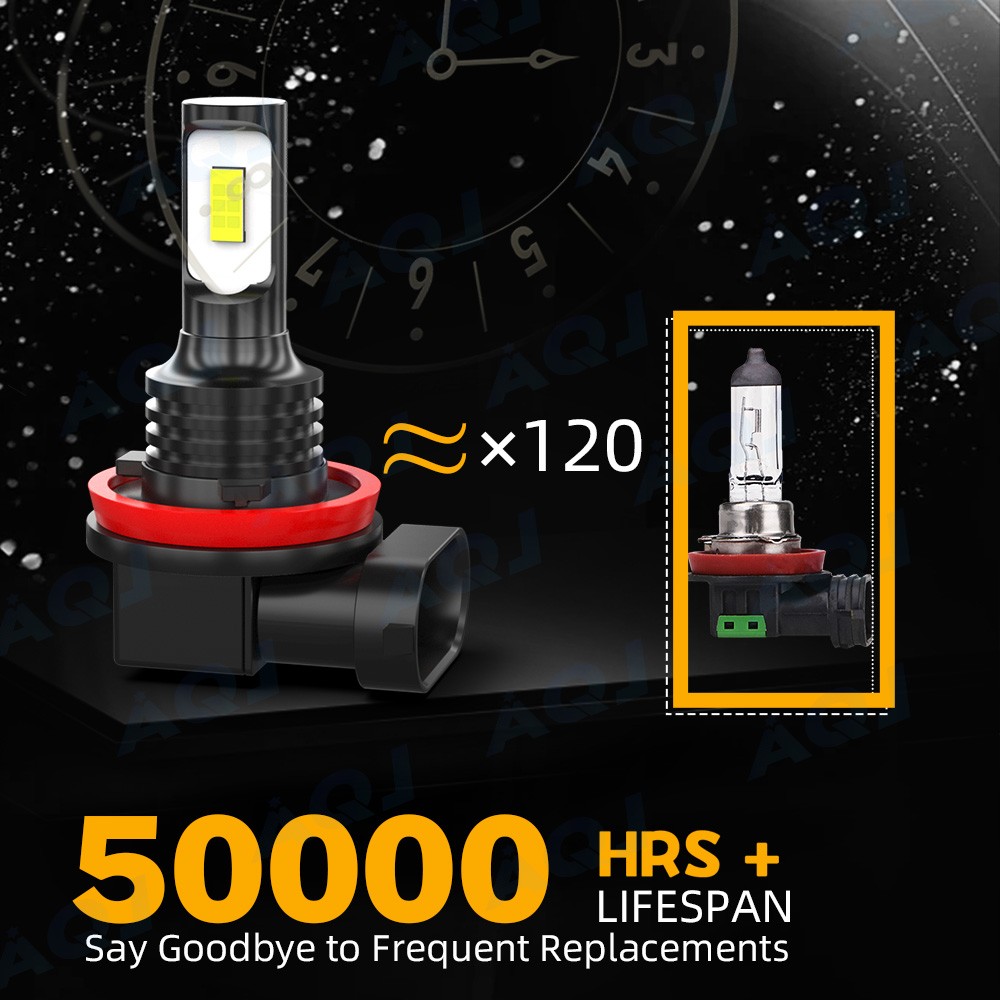 6000K White LED Headlight+3000K Yellow Fog Light Bulbs For Pontiac G5 2007-2010