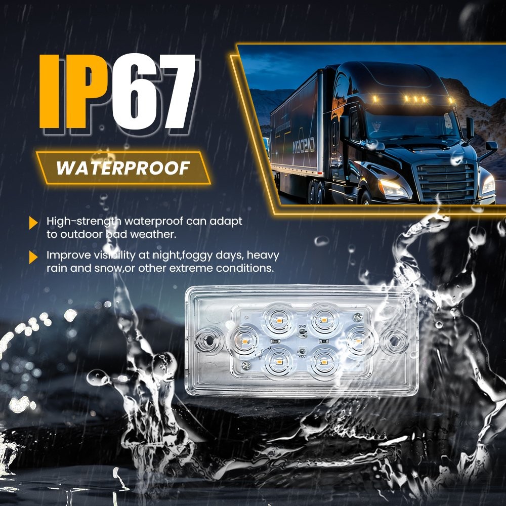 5-50X Clear Cab Roof Marker Running Light Indicator For Freightliner Volvo Truck
