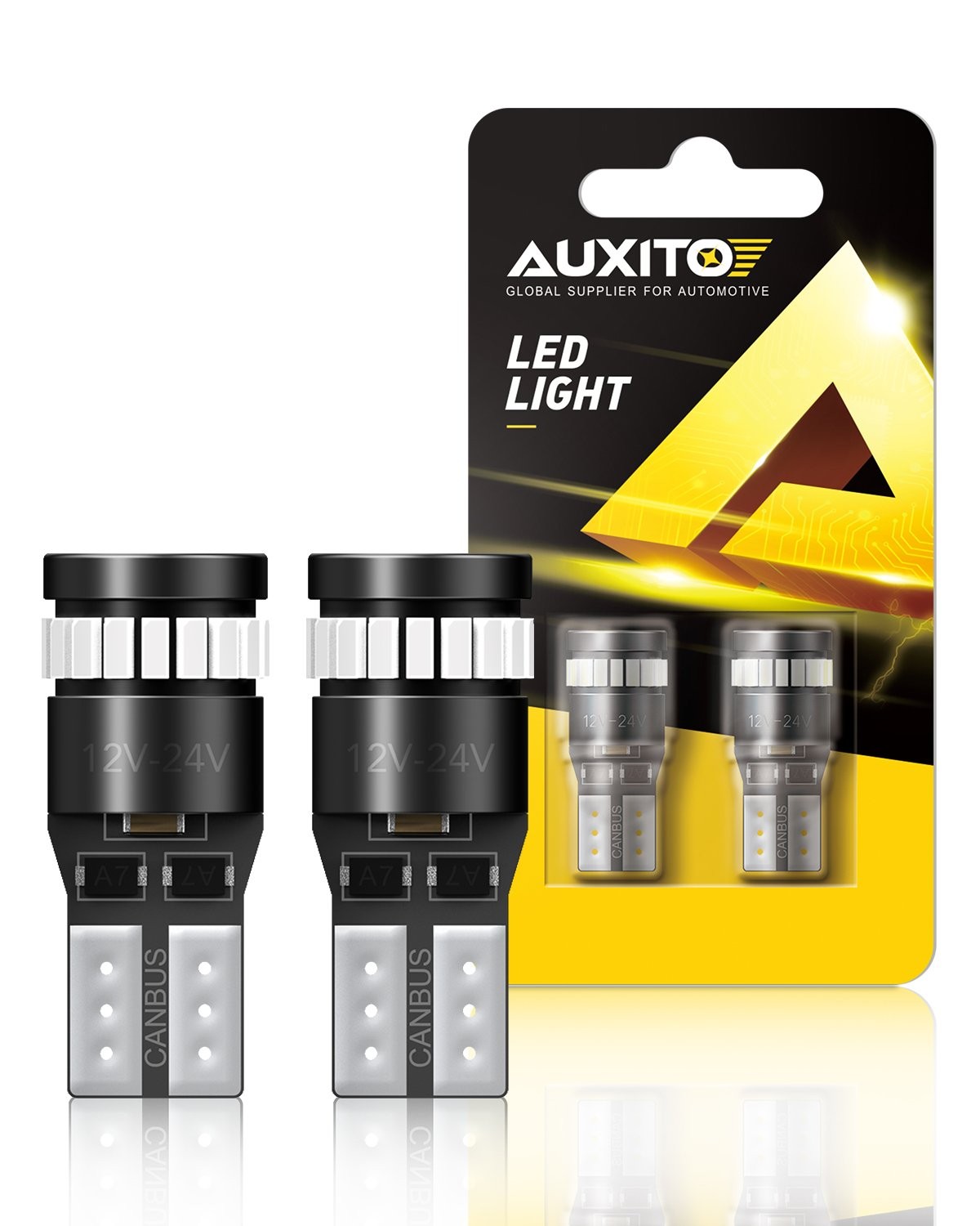 AUXITO 2X LED Parking Light Bulbs 168 194 2825 T10 Wedge Canbus Super Red 12V