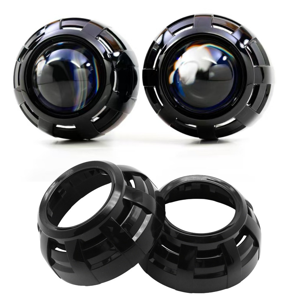2pcs 3.0inch LED/HID Projector Chrome Shroud Cover for Car Headlight Retrofit