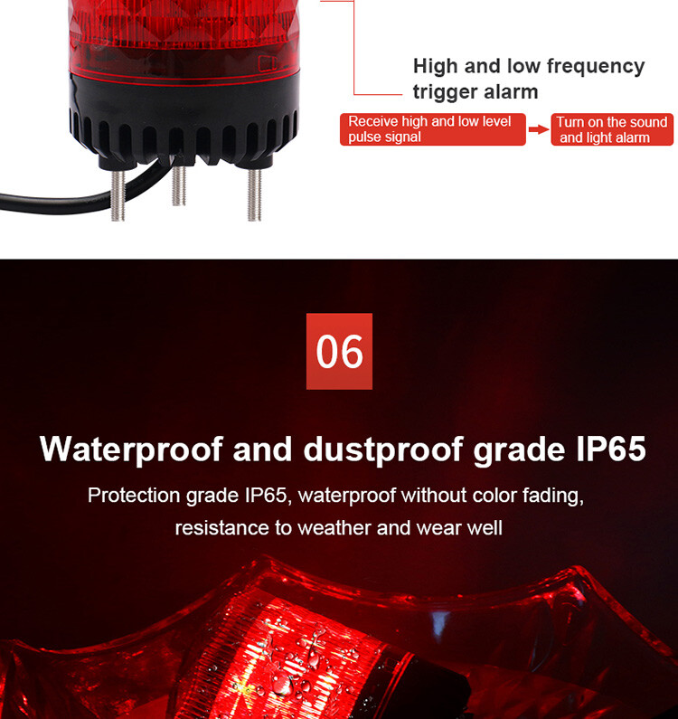 sound alarm led warning beacon flashing light emergency car alarm AC220V、DC9-30V