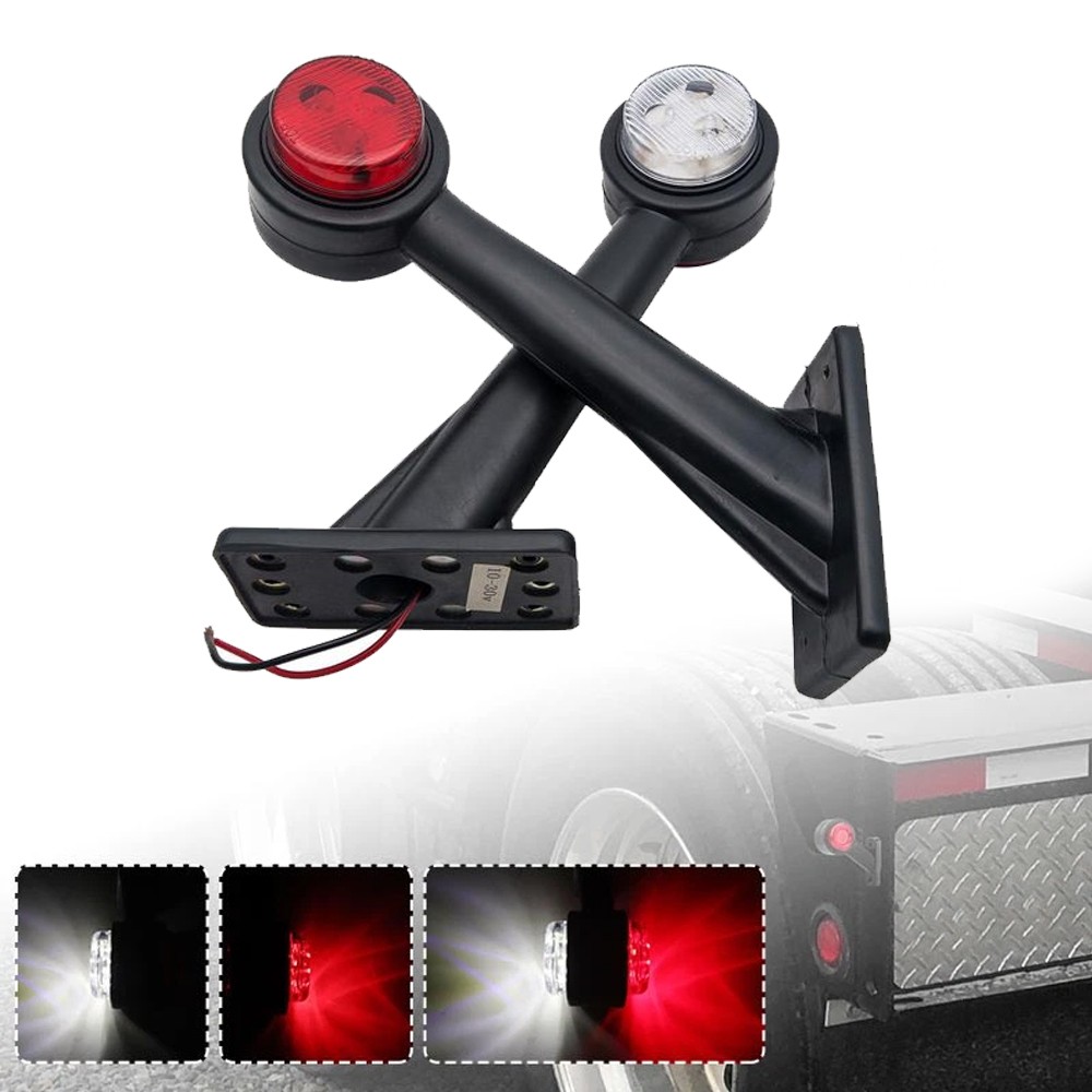 2×8-Led Side Marker Lights Stalk Outline CARAVAN Lamp Trailer Truck 12/24V