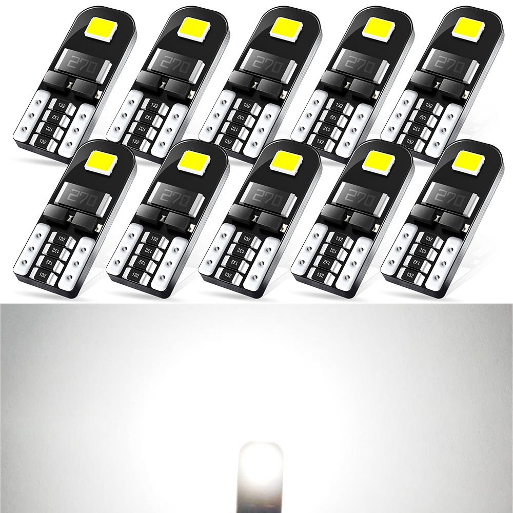 T10 Car Bulbs LED Error Free CANBUS SMD Xenon White W5W 194 Side Light Interior