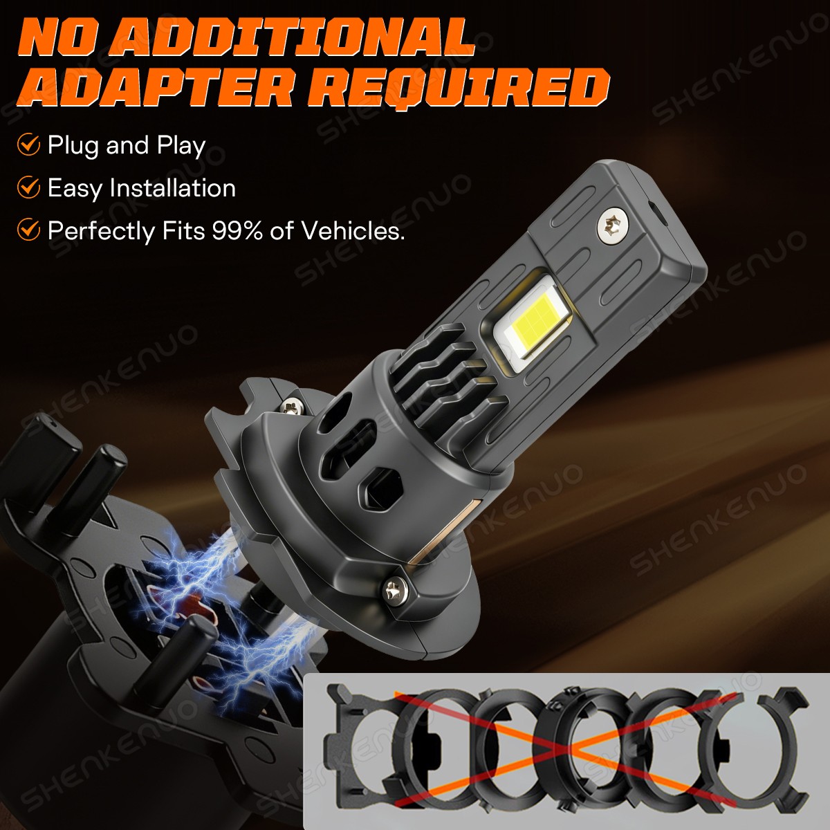 For BMW X5 2007-2013 White 6000K LED Headlight High Low Beam Fog Light Bulbs
