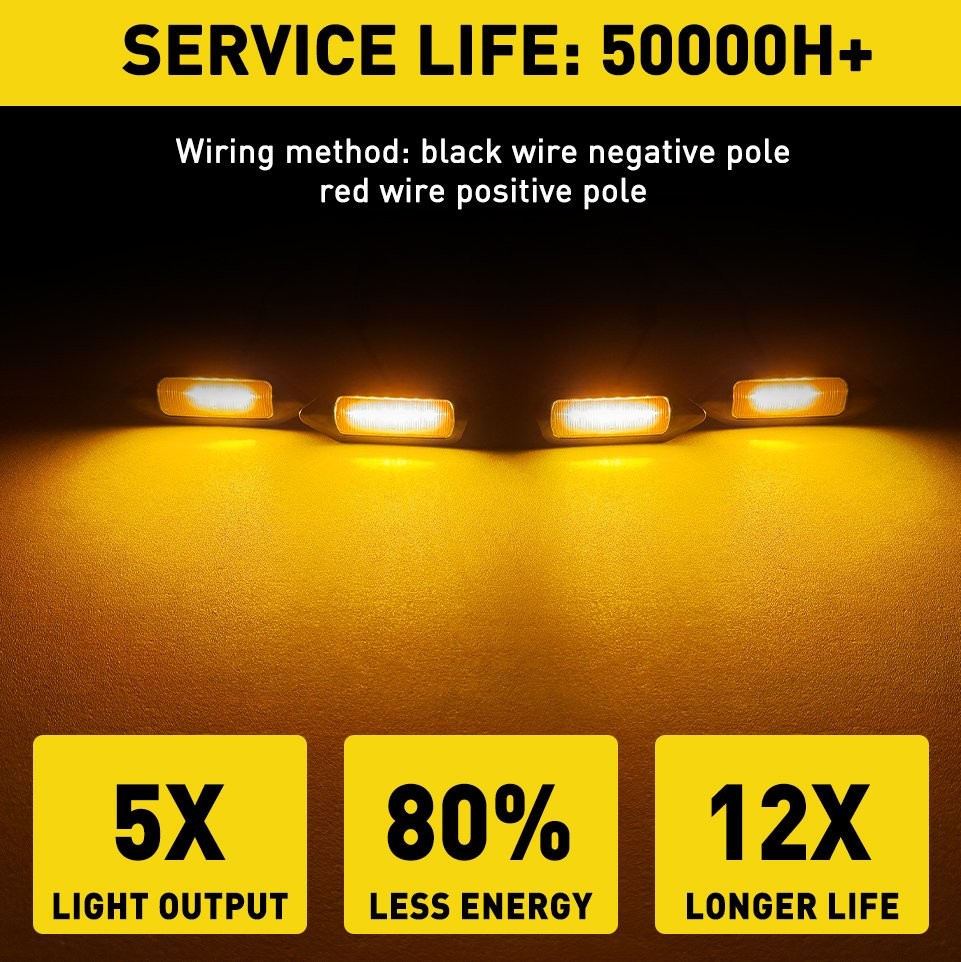Front Grille Lights Set LED Amber White For Toyota RAV4 2019-2024 LE SE XLE XSE