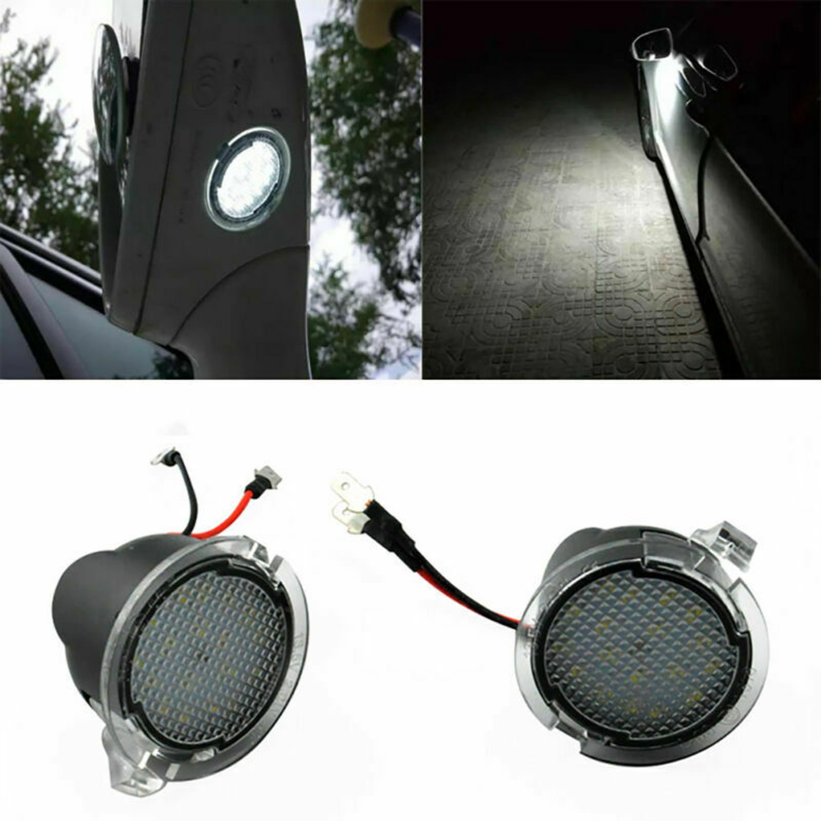 18 LED Puddle Light Side Rearview Mirror Lamp For Ford Edge Mondeo Taurus Fusion