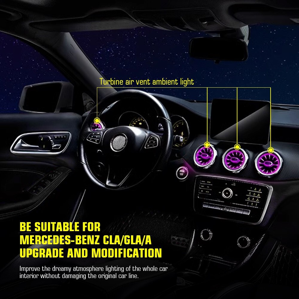 LED Air Vent Ambient Light For Mercedes Benz W117 CLA180 CLA200 CLA250 CLA45 5pc