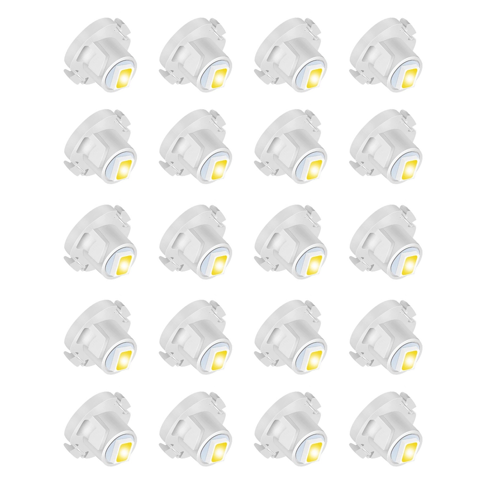 20x 12V DC White T4.2 LED Dash Bulbs for Panel Switch Climate Control Lighting