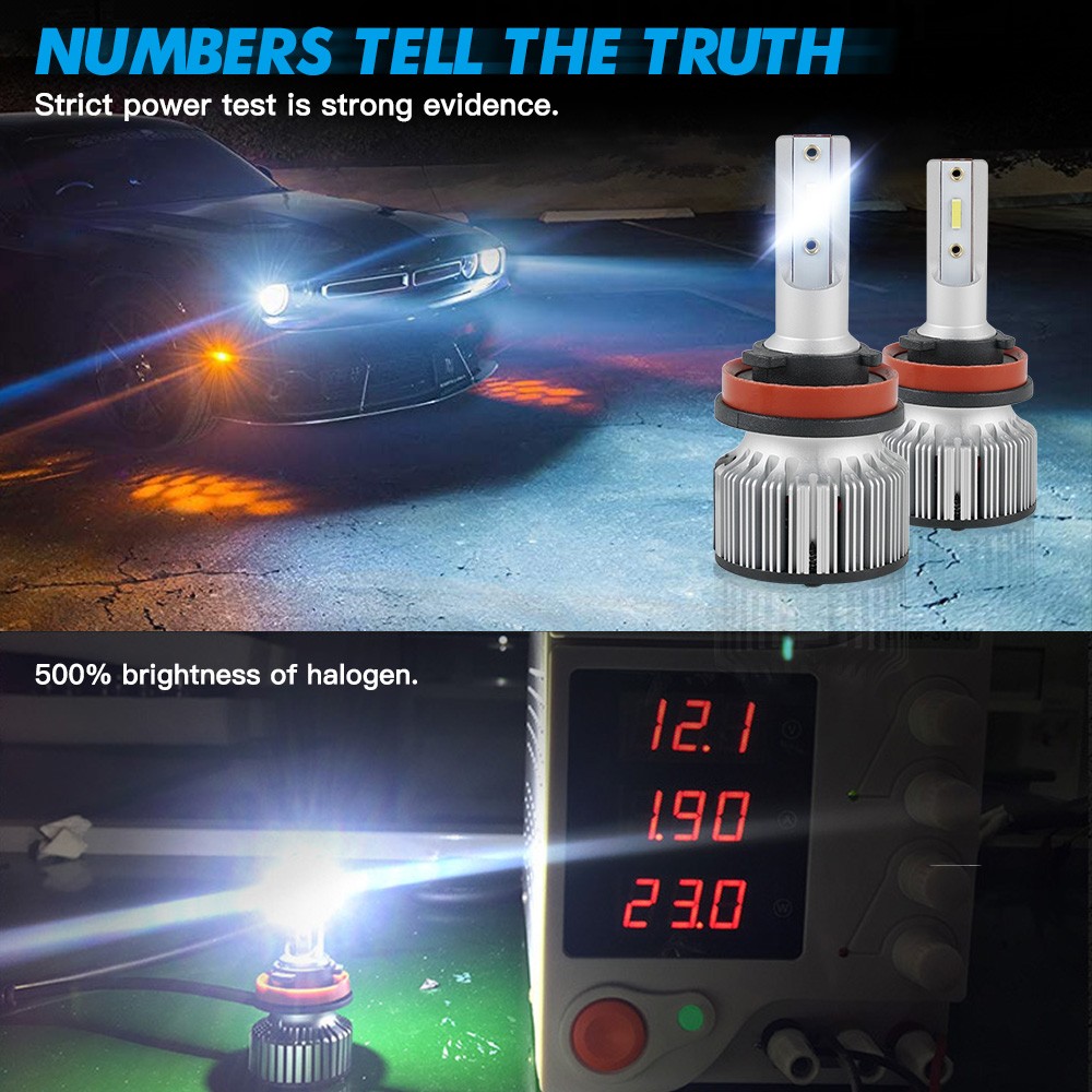 H11 H8 LED Headlight Bulbs Kit 6000K Fit Toyota Camry 2007-2018 Low Beam Bright